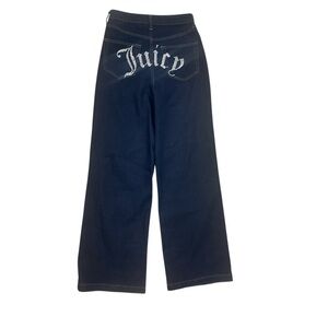 Juicy Couture Navy Wide-Leg Jeans with Logo